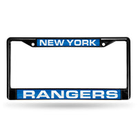 Wholesale New York Rangers Black Laser Chrome 12 x 6 License Plate Frame