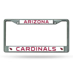 Wholesale NFL Arizona Cardinals 12" x 6" Silver Chrome Car/Truck/SUV Auto Accessory By Rico Industries