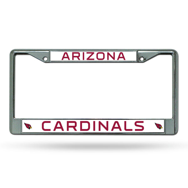 Wholesale NFL Arizona Cardinals 12" x 6" Silver Chrome Car/Truck/SUV Auto Accessory By Rico Industries