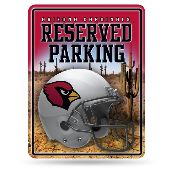 Wholesale NFL Arizona Cardinals 8.5" x 11" Metal Parking Sign - Great for Man Cave, Bed Room, Office, Home Décor By Rico Industries