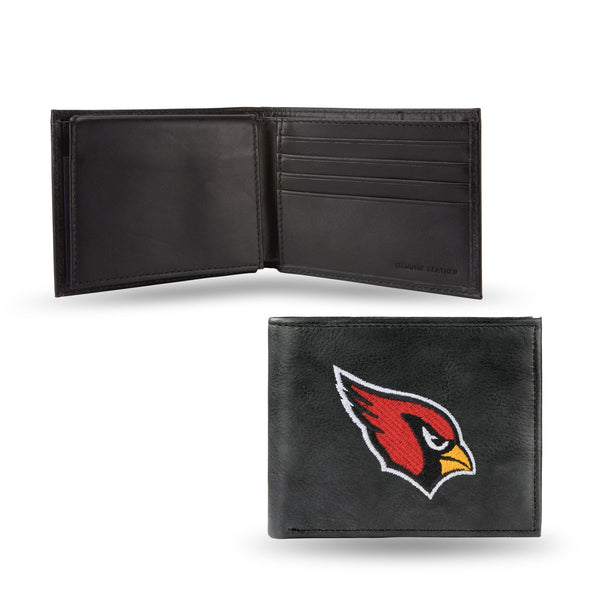 Wholesale NFL Arizona Cardinals Embroidered Genuine Leather Billfold Wallet 3.25" x 4.25" - Slim By Rico Industries