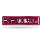 Wholesale NFL Arizona Cardinals Metal Street Sign 4" x 15" Home Décor - Bedroom - Office - Man Cave By Rico Industries