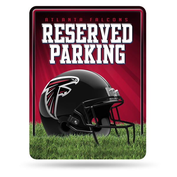 Wholesale NFL Atlanta Falcons 8.5" x 11" Metal Parking Sign - Great for Man Cave, Bed Room, Office, Home Décor By Rico Industries