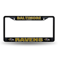 Wholesale NFL Baltimore Ravens 12" x 6" Black Metal Car/Truck Frame Automobile Accessory By Rico Industries