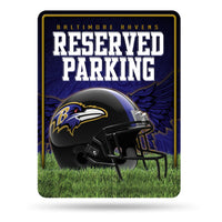 Wholesale NFL Baltimore Ravens 8.5" x 11" Metal Parking Sign - Great for Man Cave, Bed Room, Office, Home Décor By Rico Industries