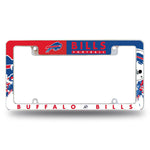 Wholesale NFL Buffalo Bills 12" x 6" Chrome All Over Automotive License Plate Frame for Car/Truck/SUV By Rico Industries