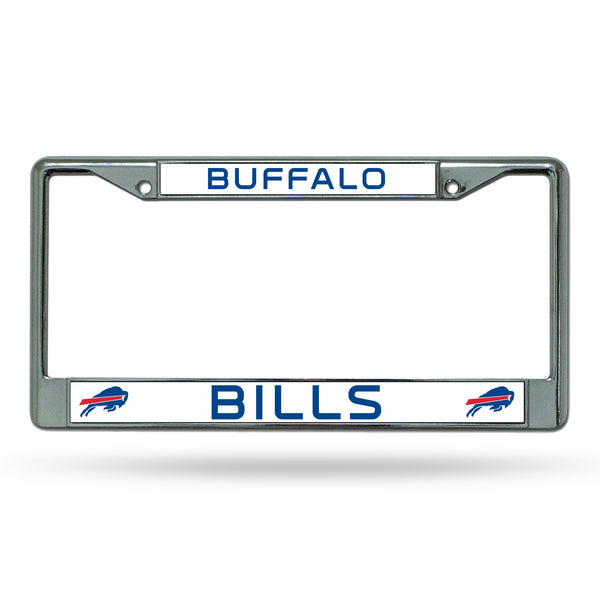 Wholesale NFL Buffalo Bills 12" x 6" Silver Chrome Car/Truck/SUV Auto Accessory By Rico Industries