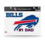 Wholesale NFL Buffalo Bills Team Magnet Set 8.5" x 11" - Home Décor - Regrigerator, Office, Kitchen By Rico Industries