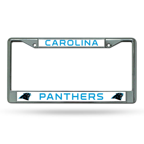 Wholesale NFL Carolina Panthers 12" x 6" Silver Chrome Car/Truck/SUV Auto Accessory By Rico Industries