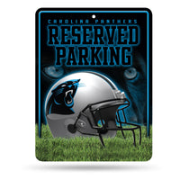 Wholesale NFL Carolina Panthers 8.5" x 11" Metal Parking Sign - Great for Man Cave, Bed Room, Office, Home Décor By Rico Industries