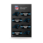 Wholesale NFL Carolina Panthers Peel & Stick Temporary Tattoos - Eye Black - Game Day Approved! By Rico Industries