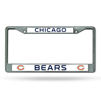 Wholesale NFL Chicago Bears 12" x 6" Silver Chrome Car/Truck/SUV Auto Accessory By Rico Industries