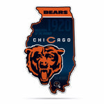 Wholesale NFL Chicago Bears Classic State Shape Cut Pennant - Home and Living Room Décor - Soft Felt EZ to Hang By Rico Industries