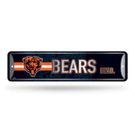 Wholesale NFL Chicago Bears Metal Street Sign 4" x 15" Home Décor - Bedroom - Office - Man Cave By Rico Industries