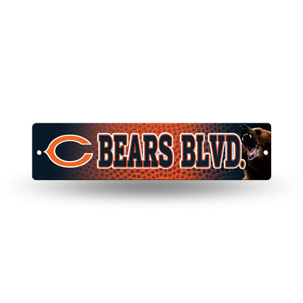 Wholesale NFL Chicago Bears Plastic 4" x 16" Street Sign By Rico Industries