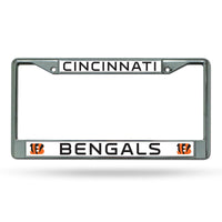 Wholesale NFL Cincinnati Bengals 12" x 6" Silver Chrome Car/Truck/SUV Auto Accessory By Rico Industries