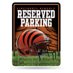 Wholesale NFL Cincinnati Bengals 8.5" x 11" Metal Parking Sign - Great for Man Cave, Bed Room, Office, Home Décor By Rico Industries