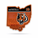 Wholesale NFL Cincinnati Bengals Classic State Shape Cut Pennant - Home and Living Room Décor - Soft Felt EZ to Hang By Rico Industries