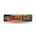 Wholesale NFL Cincinnati Bengals Plastic 4" x 16" Street Sign By Rico Industries