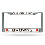 Wholesale NFL Cleveland Browns 12" x 6" Silver Chrome Car/Truck/SUV Auto Accessory By Rico Industries
