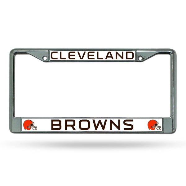 Wholesale NFL Cleveland Browns 12" x 6" Silver Chrome Car/Truck/SUV Auto Accessory By Rico Industries