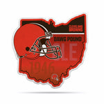 Wholesale NFL Cleveland Browns Classic State Shape Cut Pennant - Home and Living Room Décor - Soft Felt EZ to Hang By Rico Industries