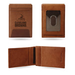 Wholesale NFL Cleveland Browns Genuine Leather Front Pocket Wallet - Slim Wallet By Rico Industries
