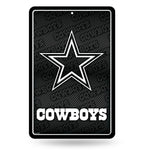 Wholesale NFL Dallas Cowboys 11" x 17" Carbon Fiber Design Metal Sign - Made in The USA - Indoor or Outdoor Décor By Rico Industries