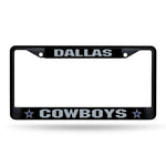 Wholesale NFL Dallas Cowboys 12" x 6" Black Metal Car/Truck Frame Automobile Accessory By Rico Industries