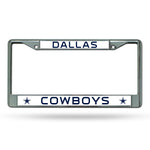 Wholesale NFL Dallas Cowboys 12" x 6" Silver Chrome Car/Truck/SUV Auto Accessory By Rico Industries