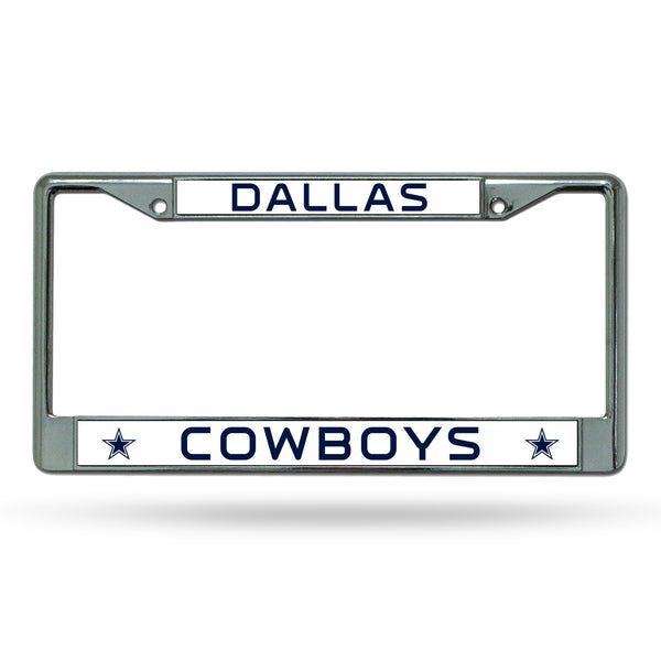 Wholesale NFL Dallas Cowboys 12" x 6" Silver Chrome Car/Truck/SUV Auto Accessory By Rico Industries
