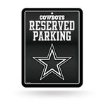 Wholesale NFL Dallas Cowboys 8.5" x 11" Carbon Fiber Metal Parking Sign - Great for Man Cave, Bed Room, Office, Home Décor By Rico Industries