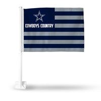 Wholesale NFL Dallas Cowboys Double Sided Car Flag - 16" x 19" - Strong Pole that Hooks Onto Car/Truck/Automobile By Rico Industries