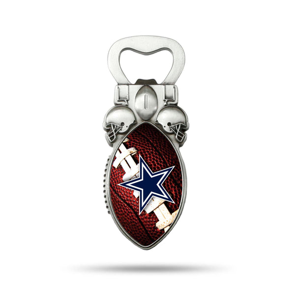 Wholesale NFL Dallas Cowboys Magnetic Bottle Opener, Stainless Steel, Strong Magnet to Display on Fridge By Rico Industries