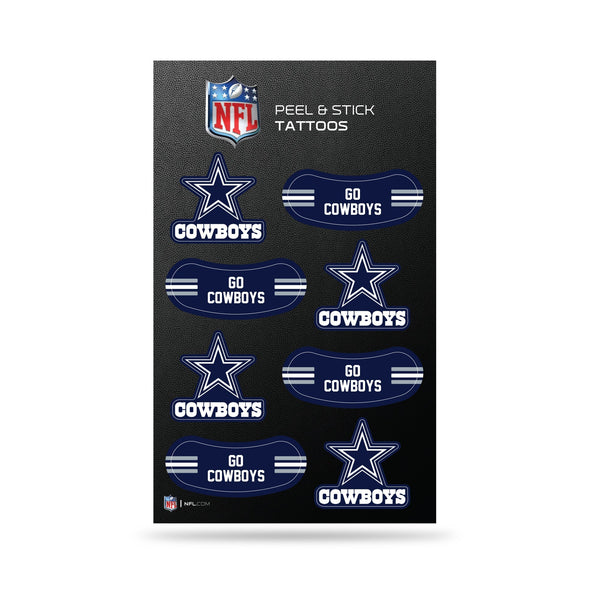 Wholesale NFL Dallas Cowboys Peel & Stick Temporary Tattoos - Eye Black - Game Day Approved! By Rico Industries