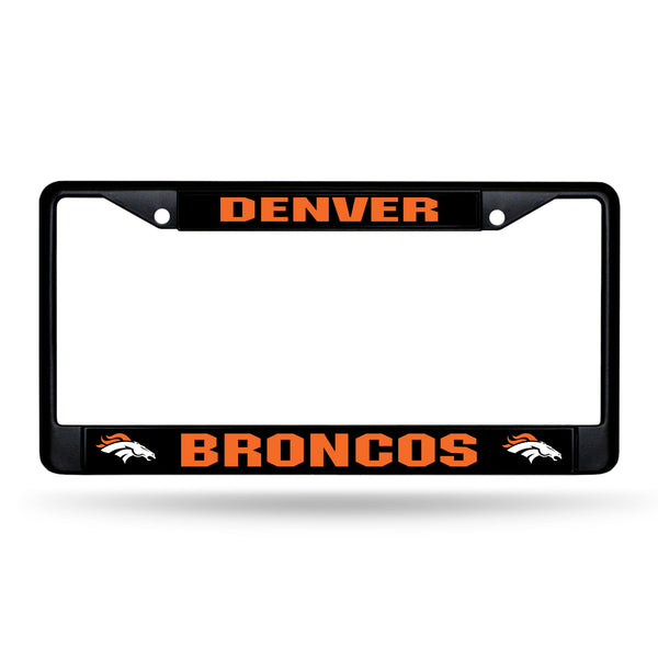 Wholesale NFL Denver Broncos 12" x 6" Black Metal Car/Truck Frame Automobile Accessory By Rico Industries