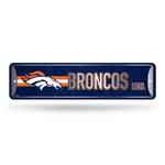 Wholesale NFL Denver Broncos Metal Street Sign 4" x 15" Home Décor - Bedroom - Office - Man Cave By Rico Industries