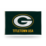 Wholesale NFL Green Bay Packers 3' x 5' Banner Flag - Single Sided - Indoor or Outdoor - Home Décor By Rico Industries