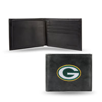 Wholesale NFL Green Bay Packers Embroidered Genuine Leather Billfold Wallet 3.25" x 4.25" - Slim By Rico Industries