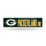 Wholesale NFL Green Bay Packers Plastic 4" x 16" Street Sign By Rico Industries