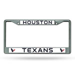 Wholesale NFL Houston Texans 12" x 6" Silver Chrome Car/Truck/SUV Auto Accessory By Rico Industries