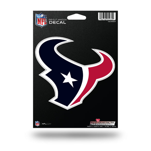 Wholesale NFL Houston Texans 5" x 7" Vinyl Die-Cut Decal - Car/Truck/Home Accessory By Rico Industries
