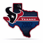 Wholesale NFL Houston Texans Classic State Shape Cut Pennant - Home and Living Room Décor - Soft Felt EZ to Hang By Rico Industries
