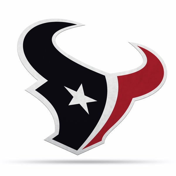 Wholesale NFL Houston Texans Classic Team Logo Shape Cut Pennant - Home and Living Room Décor - Soft Felt EZ to Hang By Rico Industries