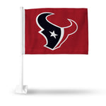 Wholesale NFL Houston Texans Double Sided Car Flag - 16" x 19" - Strong Pole that Hooks Onto Car/Truck/Automobile By Rico Industries