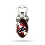 Wholesale NFL Houston Texans Magnetic Bottle Opener, Stainless Steel, Strong Magnet to Display on Fridge By Rico Industries