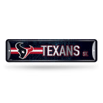 Wholesale NFL Houston Texans Metal Street Sign 4" x 15" Home Décor - Bedroom - Office - Man Cave By Rico Industries