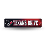 Wholesale NFL Houston Texans Plastic 4" x 16" Street Sign By Rico Industries