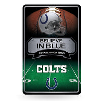 Wholesale NFL Indianapolis Colts 11" x 17" Large Metal Home Décor Sign By Rico Industries