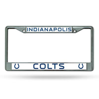 Wholesale NFL Indianapolis Colts 12" x 6" Silver Chrome Car/Truck/SUV Auto Accessory By Rico Industries